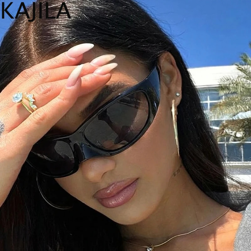 Oversized Y2K Punk Sunglasses Women 2026 y Warp Around Steampunk Sun Glasses for Ladies Shades Vintage Eyewear UV400 260626