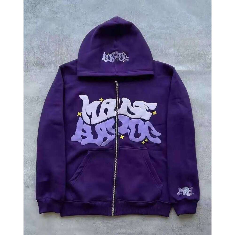 Retro Star Letter Printed Zipper Hoodies 2025 Spring Autumn Harajuku Y2K Women and Men Fashion Hip Hop Long Sleeve Hooded W260626 - view 7