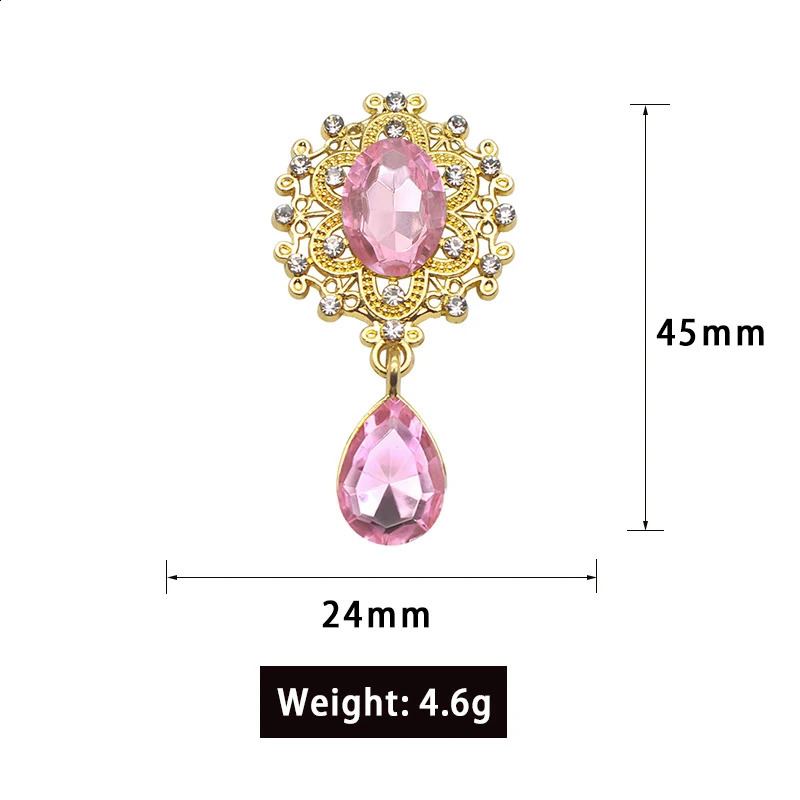 Charm Flower Brooch 10pc 2545MM Crystal Gold Flat Back Wedding Wine Glass Ornament Decoraation Crafts Scrapbooking 260623 - view 3