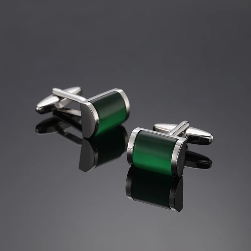 y mens French shirt cufflinks High-end round Shell Cats Eye Stone Redwood cuffs buttons Business suit accessories jewelry 260626 - view 6