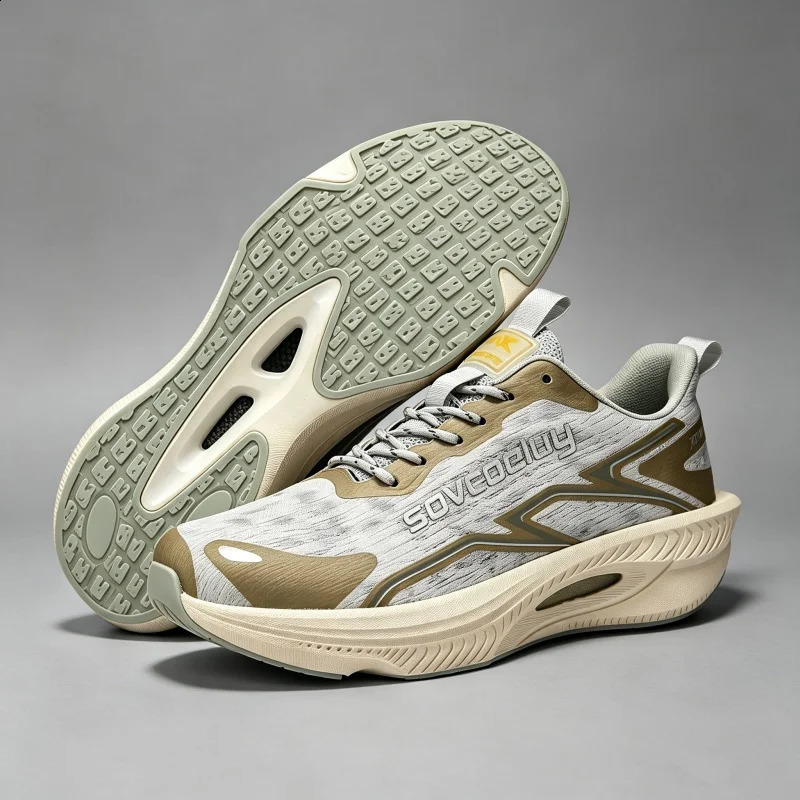 lightweight and breathable sneakers mesh running shoes ultralight popcorn carbon plate casual couple style 260626 - view 1
