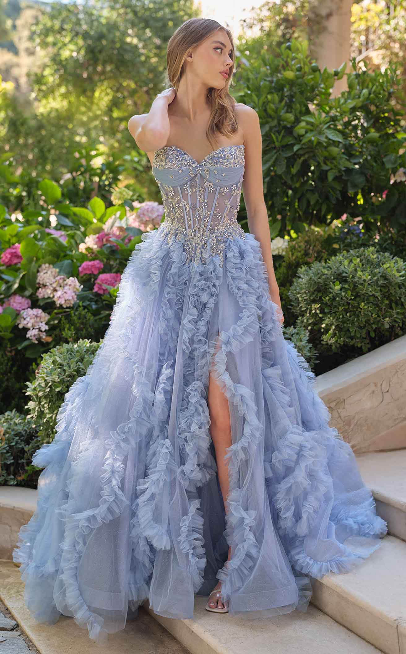 Mermaid Prom Dresses Sexy Sweetheart High Split Beads Appliques Backless Sweep Train Evening Gowns Vestido De Noite Customized - view 4