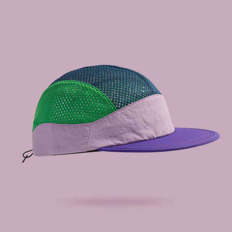 Retro trend color-matched design mesh + quick-drying fabric brimmed baseball cap ,suitable for outdoor sports and sun protection W260626 - view 3
