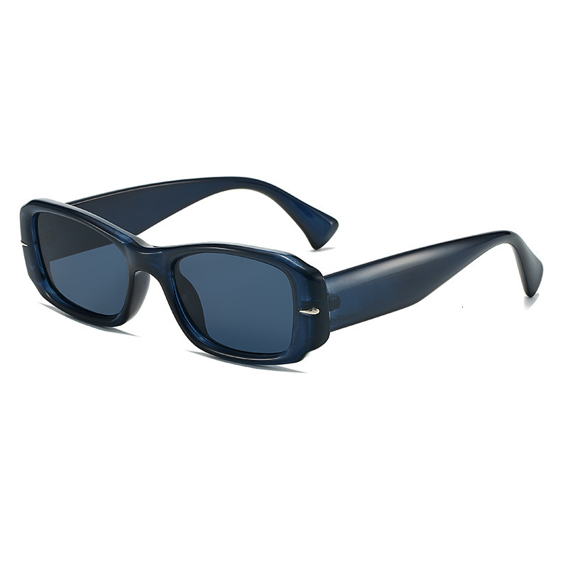 New Style Rivet Square Fashionable And Trendy Ins-Style Face-Slimming Sunglasses, Avant-Garde Retro Colorful Sunglasses - view 3