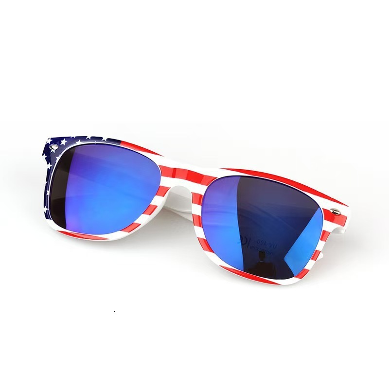 Designer's New Classic Rice Nail Style Transparent Style American Flag Sunglasses Independence Day Sunglasses Personalized Trendy Casual Versatil - view 7