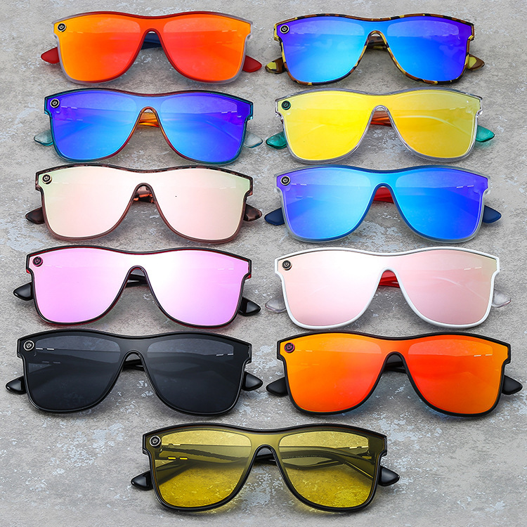 Tortoiseshell Pattern Flat-Top Barbie Pink Sunglasses, Unisex Outdoor Street Style Glasses - view 3