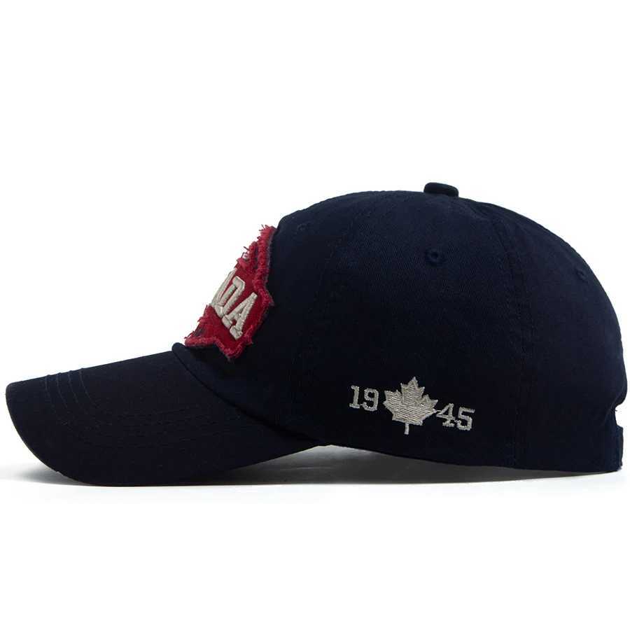 1945 Embroidery Patchwork Baseball Canada Casual Spring Summer SnapFor Outdoor Sun Visor Caps Vintage Women Men Dad Hat M260626 - view 3