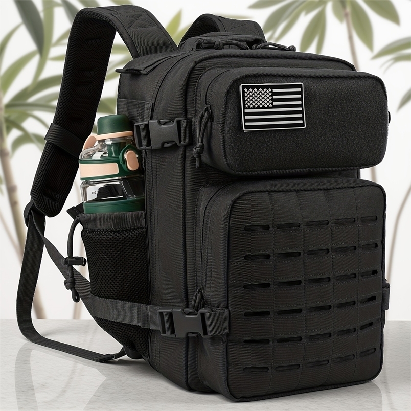 25L Tactical Backpack Outdoor Bag Fitness MOLLE WomensMens Hiking Survival Mens Dual Cup Holder y260615