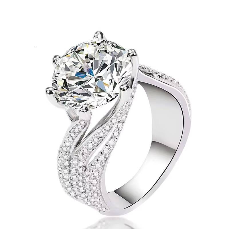 Toderi Custom Solitaire Big 2ct Gold 14k 18k Engagement Oval Vvs Moissanite Wedding Cvd Lab Grown Diamond Ring for Women - view 7
