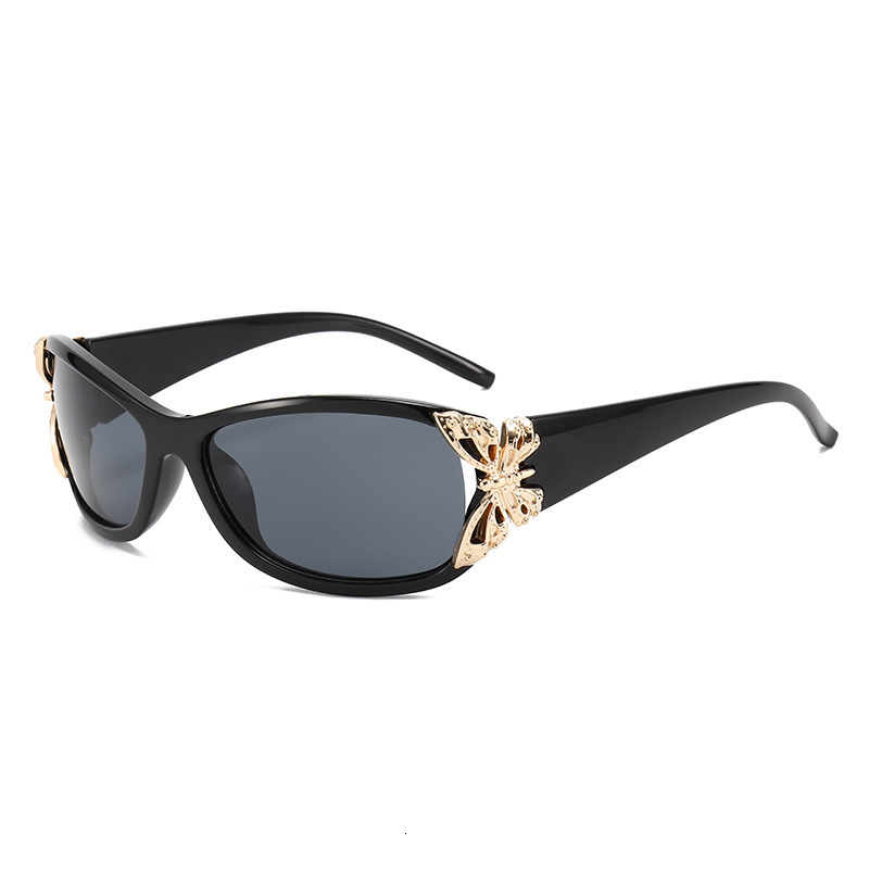 European And American New Butterfly-Decorated Sunglasses, Fashionable, Versatile, Unique, High-End, Uv-Protective Sunglasses - view 1