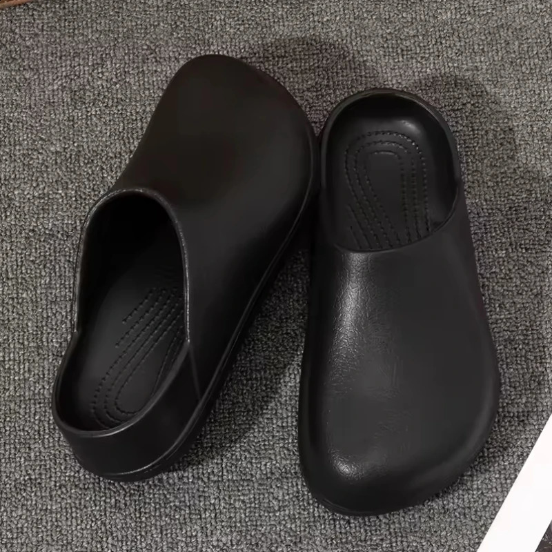Mens Kitchen Chef Shoes Waterproof Garden Clogs Closed Toe Half Shoes Rubber Slippers Restaurant el Working Summer Beach 260626 - view 5