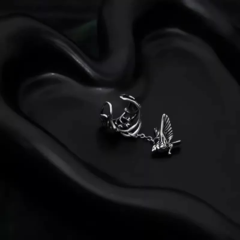 Retro flower leaf tassel chain ear bone clip no hole animal accessory unisex 260623 - view 5