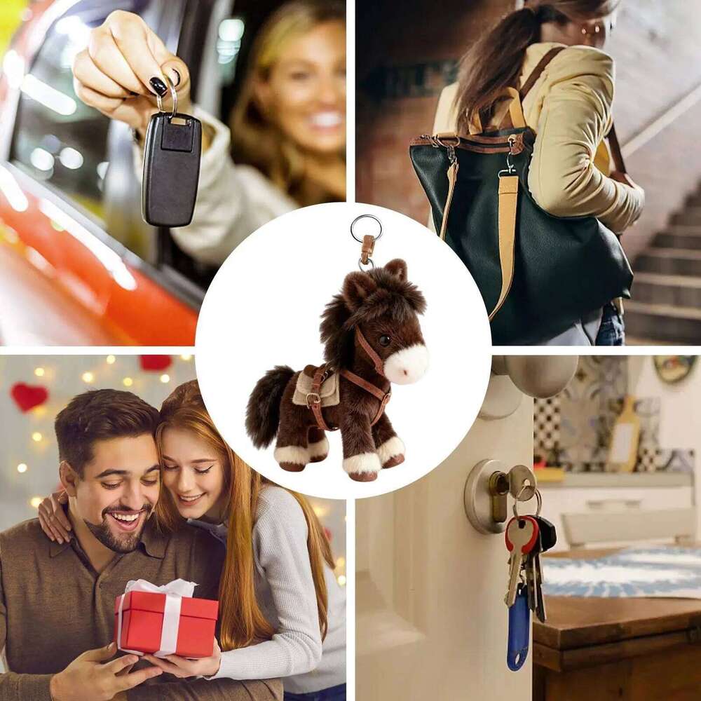 Cute 2026 Of The Plush Chinese New Year Horse Mascot Soft Stuffed Doll Bag Charm Backpack Keychain Pendant 26Y0626 - view 5