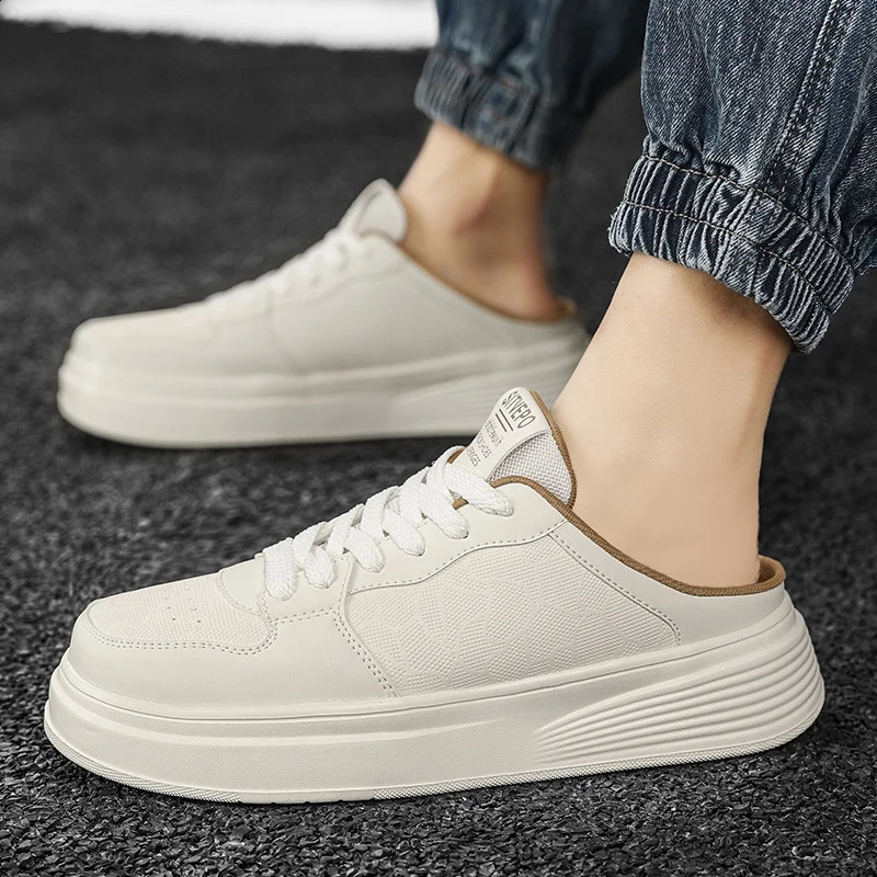 mens summer canvas slipon sandals casual versatile halfsandals Koreanstyle trendy shoes 260626 - view 4