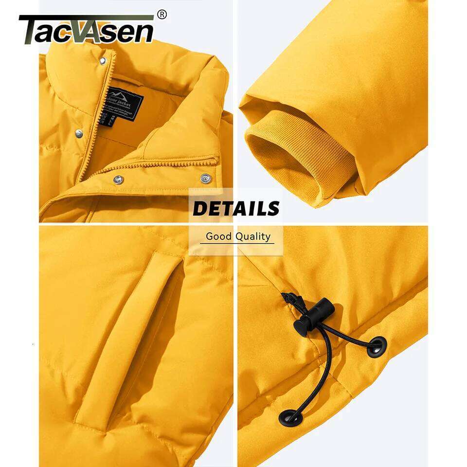 TACVASEN Winter Down Mens Stand Collar Quilted Jackets Water Resistant Lightweight Puffer Jacket Windbreaker Coats Male W260626 - view 6