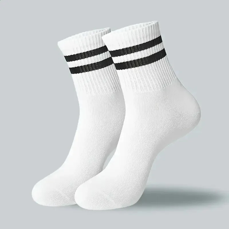 61020 Pairs Men Women Striped Round Neck Socks Spring Autumn Breathable Odor Proof Sweat Absorbing AllSeason Casual 260622 - view 6