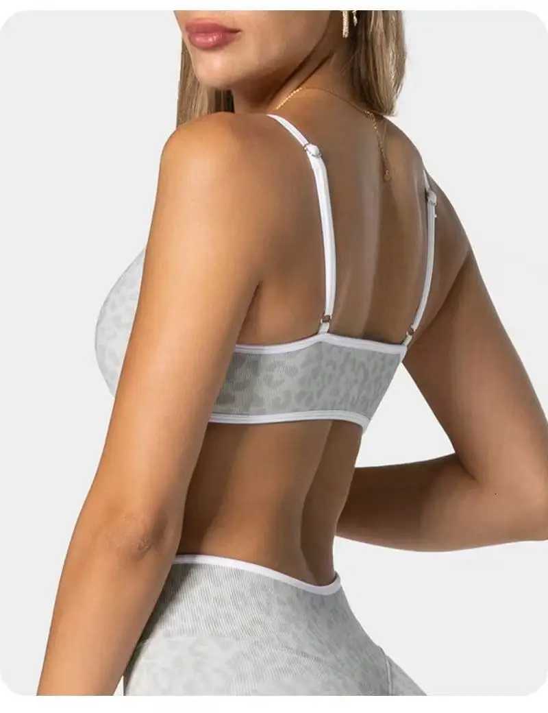 Backless Strappy Sports Yoga Bra Gym Bra Scrunch Push-up Removable Cups Women Workout Clothing Gym Top Halter Sport Bras M260626 - view 7