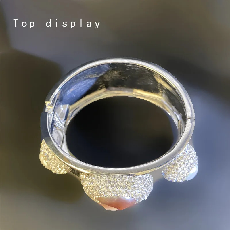 Natural Baroque Pearl Alloy Bracelet Light Color Elegant Atmosphere Niche Fashion Trend European and American Trend Manuf 260625 - view 3
