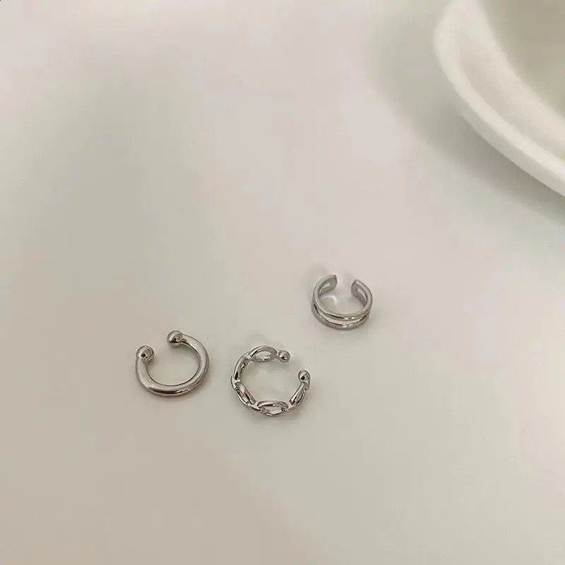 3PcsSet Fashion Simple CShape Ear Cuffs for Women Men No Piercing Cartilage Clip Earring Jewelry Grunge Rock Party Gift 260623 - view 3