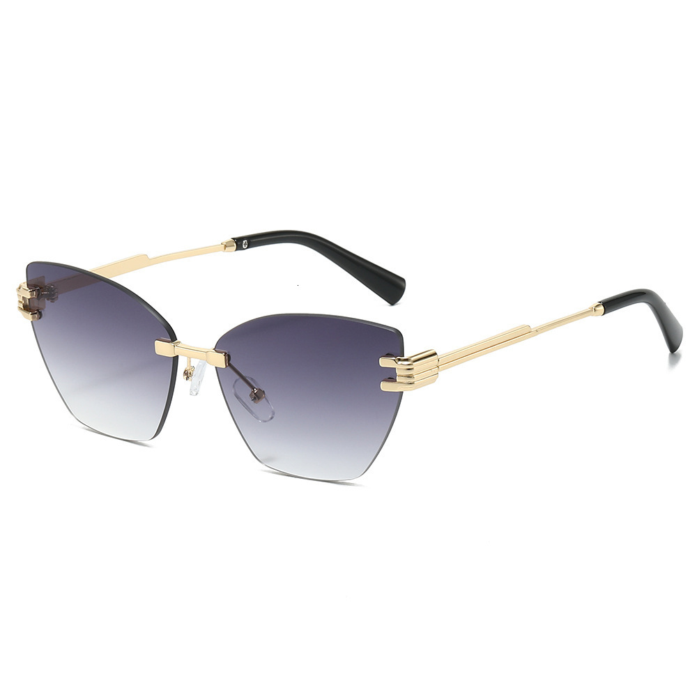 2026 New Frameless Men's European And American Fashion Trend Internet Celebrity Sunglasses, Women's Sunshade Sunglasses - view 5