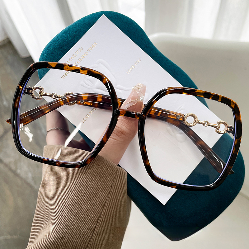 2026 Designer's New Polygonal Large Frame High-end Women's Anti Blue Light Glasses Luxurious High-end Women's Sunglasses Personalized T - view 8