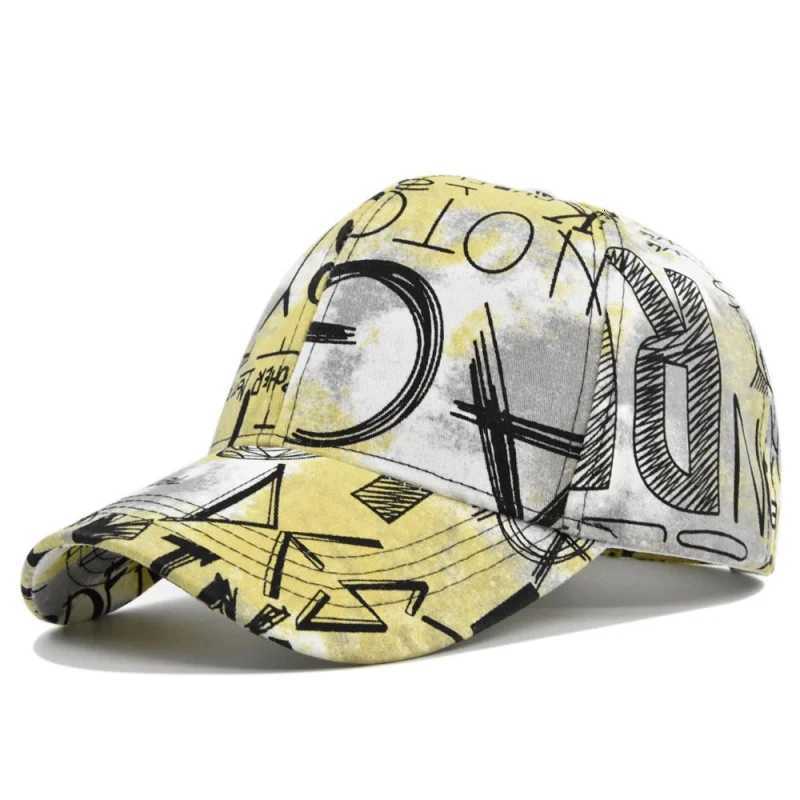 Baseball Graffiti New Print Spring Sunhat Colorful Letter Men Women Unisex-Teens Cotton SnapCaps Fashion Hip Hop Hat M260626 - view 4