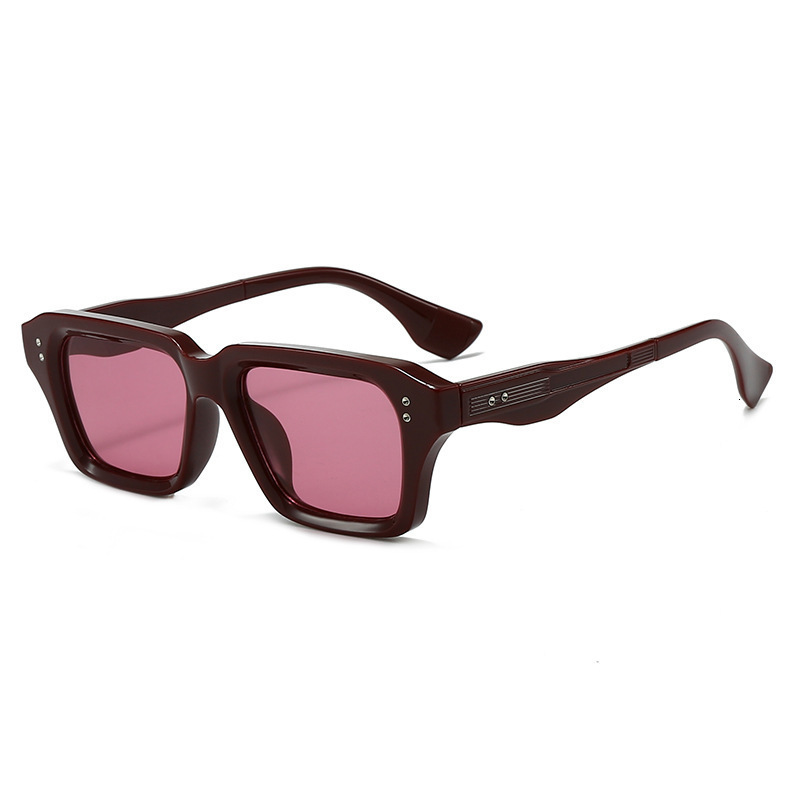 New Square Frame Rivet Men, European American Style, Unique And High-End For Women, Casual Wear Sunglasses - view 4