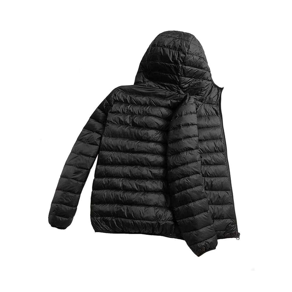 Winter Lightweight Casual Jacket Suitable for Outdoor Sports, Windproof and Warm, Men's Hooded Solid Color Simple Cotton Coat J260626 - view 3