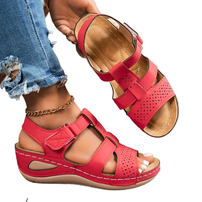 2026 Summer Women Wedge Sandals Premium Orthopedic Open Toe Vintage Antislip Casual Shoes Female Platform Retro 260626 - view 3