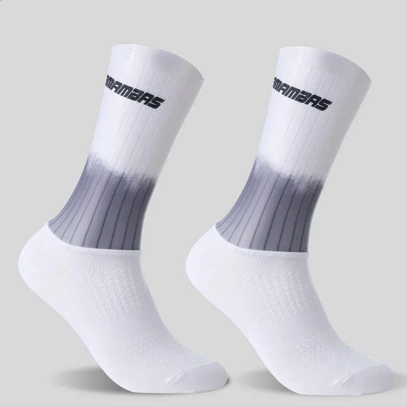 Anti Slip Silicone Summer Aero Socks Whiteline Cycling Men Bicycle Sport Running Bike Calcetines 260622 - view 5