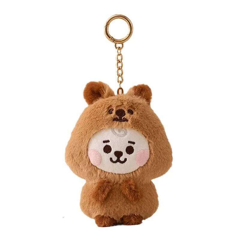 2026 BT21 Anime Kawaii Zoo Series Plush Keychain Cute Cartoon Doll School Bag Pendant Decoration Birthday Gift Line Friends 26Y0626 - view 5