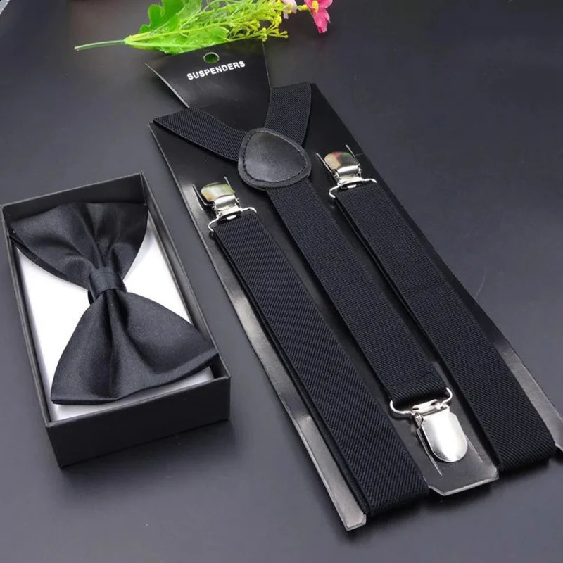 Suspenders Bowtie Sets Mens Women Boys Party Wedding Y-Back Shirt Braces Butterfly Belt Bow Tie Suit Accessories Gift 260626 - view 5
