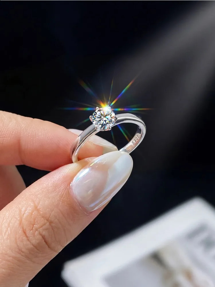 05-2CT Classic Diamond Wedding Rings For Women Gift 925 Sterling Silver Top Quality Fine Jewelry260624 - view 3