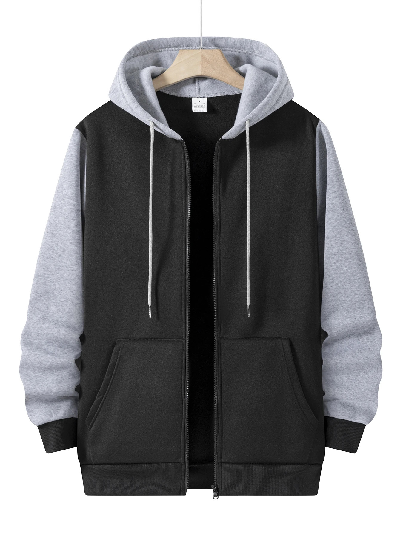 Autumn Zipper Closure Hoodies Long Sleeve Jacket Mens Sports Casual Hooded Sweatshirt Multi Pockets Outdoor Jogging Clothing 260626 - view 4