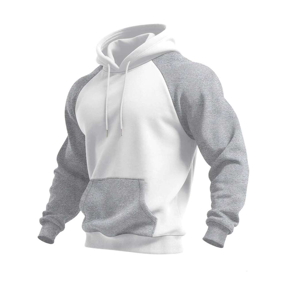 New Autumn Ainter Outdoor Sports Style Raglan Contrast Color Hooded Sweatshirt Fashionable Trendy Versatile Men's Tops W260626 - view 1