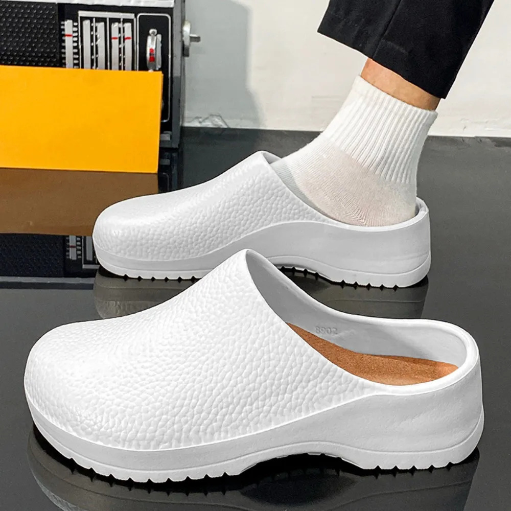 Mens Summer Slippers Non-slip Oil-resistant Chef Shoes Kitchen Shoes For Men Nurse Work Shoe Casual EVA Lightweight Soft Clogs 260626 - view 6