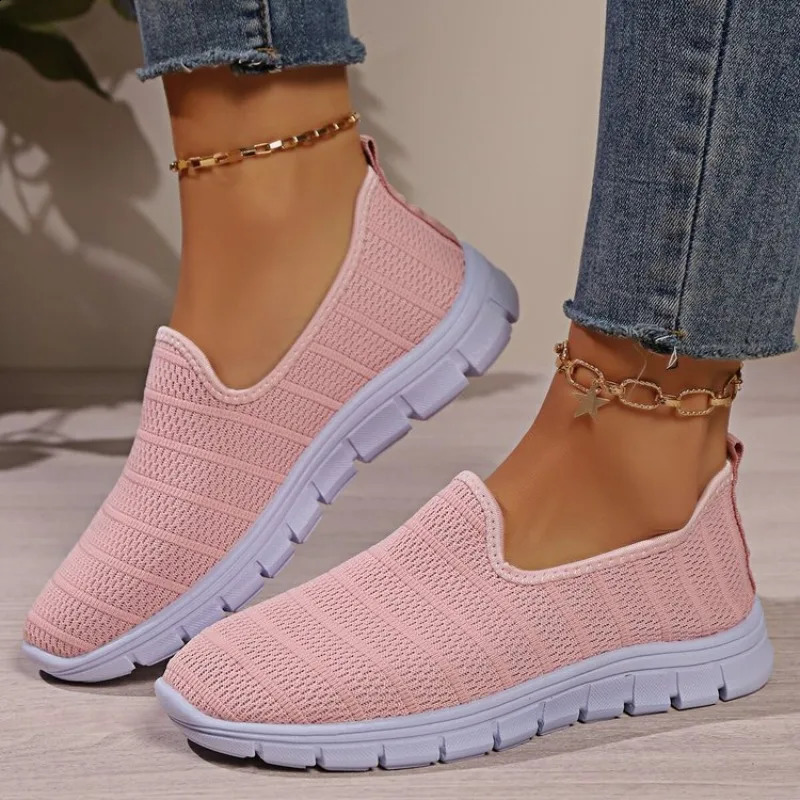 2026 Summer Sneakers Slip On Flat Shoe Womens Fashion Casual Loafers Walking Outdoor Mesh Soft Bottom Sports 260626 - view 4