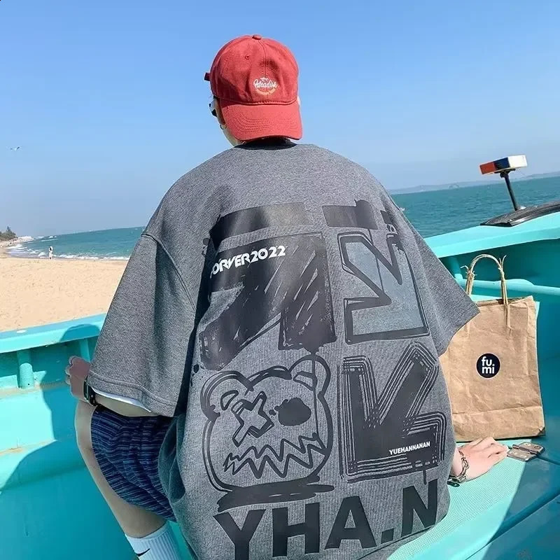 M-8xL Spring Mens T-shirt Short Sleeve Cartoon Graffiti Print Male Female bet 260626 - view 5