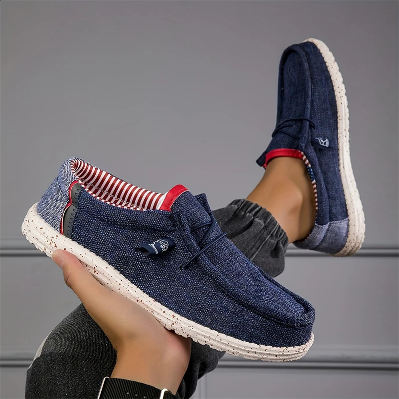 Summer Mens Casual Shoes Lightweight Breathable Canvas Loafers For Men Flat Shoes Comfortable Slip-on Shoes Man Large Size 48 260626 - view 6