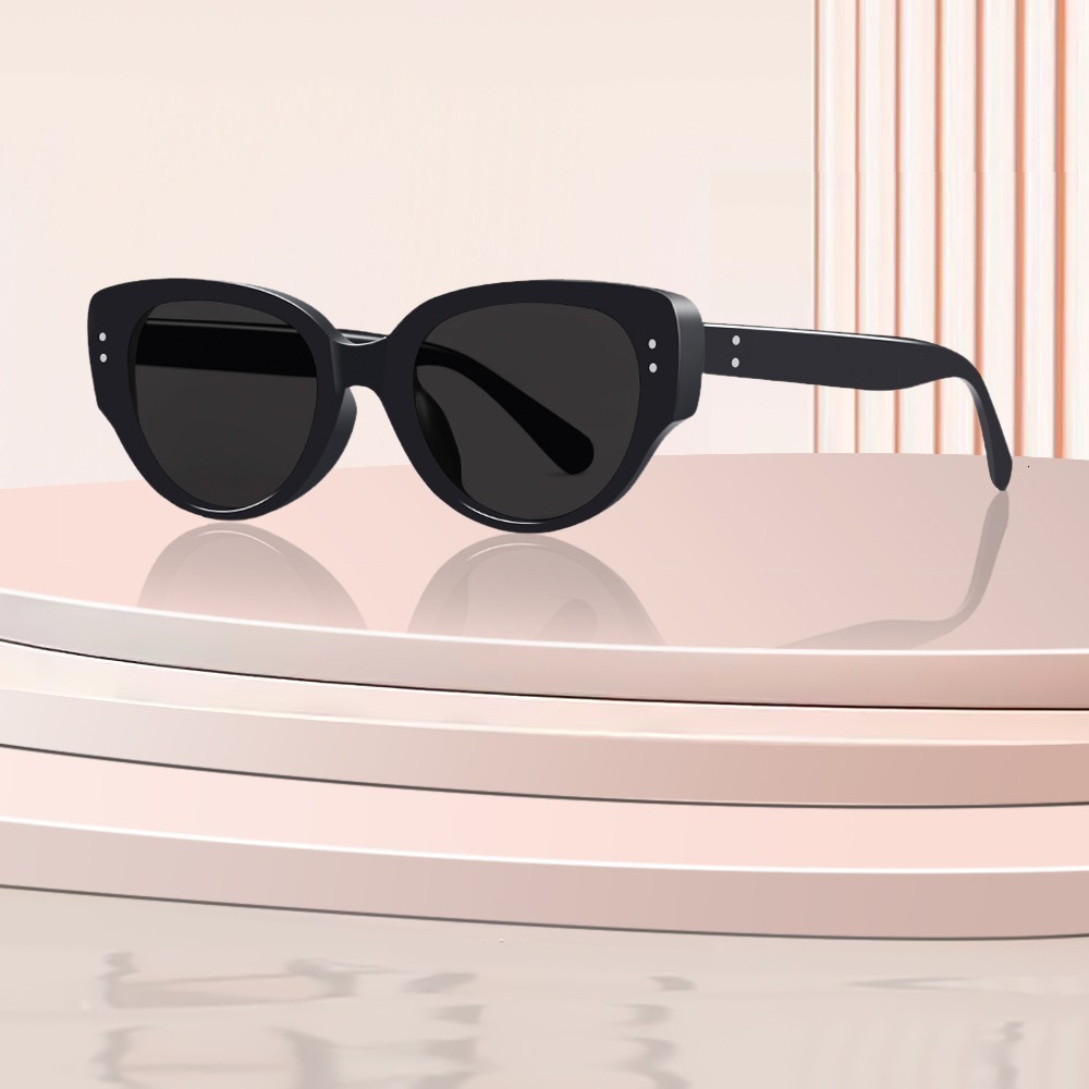 Vintage Hot Girl Internet Celebrity Cat Eye High-end Feel Women Summer Sun Protection Street Fashion Men Polarized Sunglasses wholesale