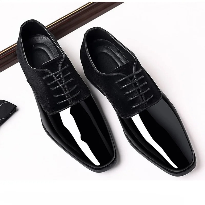 Mens formal wear business leather shoes Men Casual Lace Up Formal Shoes Office Work Shoe for Male fashion Wedding Oxfords 260624 - view 5