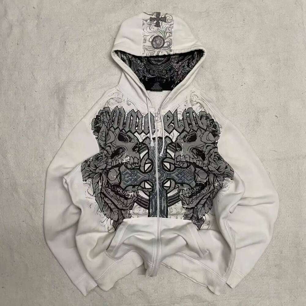 Y2K Retro Men Printed Camouflage Pattern Pullover Sweatshirts High Street Hip Hop Streetwear Oversized Unisex Camo Hoodie W260626 - view 4