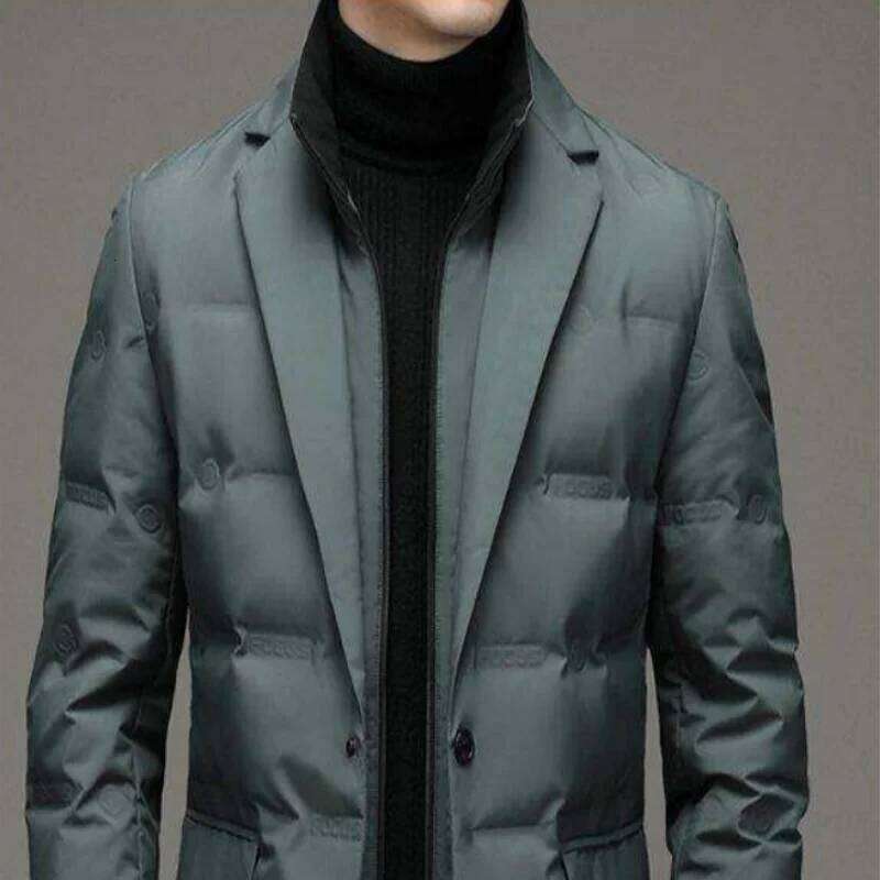 2025 High quality men winter business casual fashion handsome duck medium long down jacket J260626 - view 4