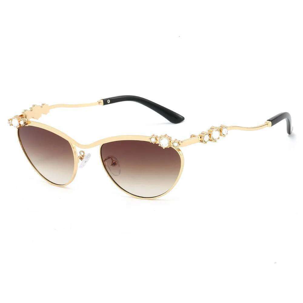 New Luxury Sunglasses Women Rhinestones Cat Eye Ins Party Fashion UV400 Sun Shades 26Y0626 - view 3