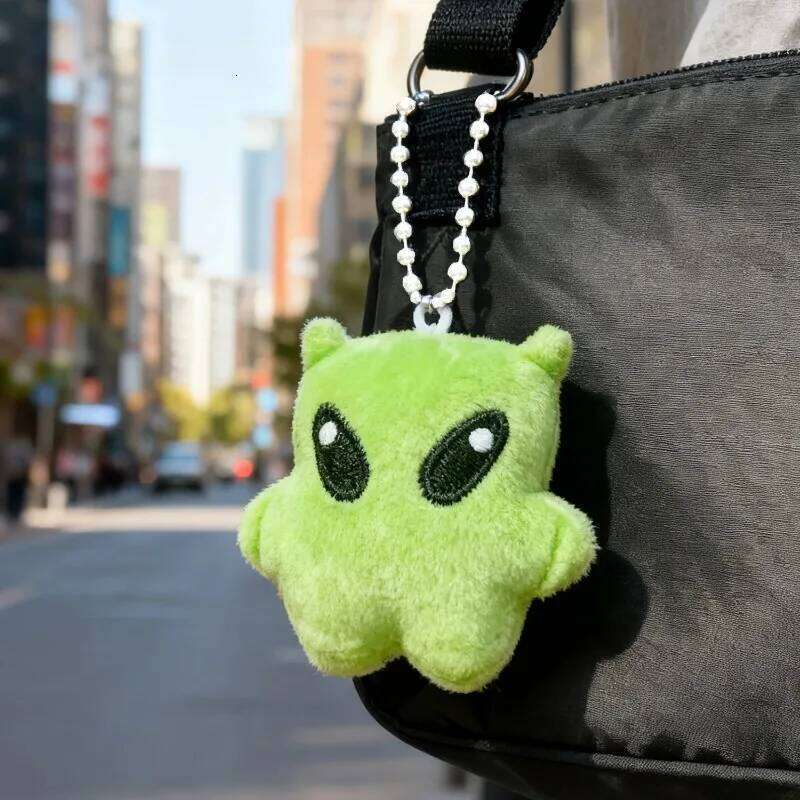 1/2pcs Cute Plush Alien Star High Beauty Doll Mobile Phone Rope Bag Car Keychain Versatile Cartoon Soft Pendant 26Y0626 - view 7