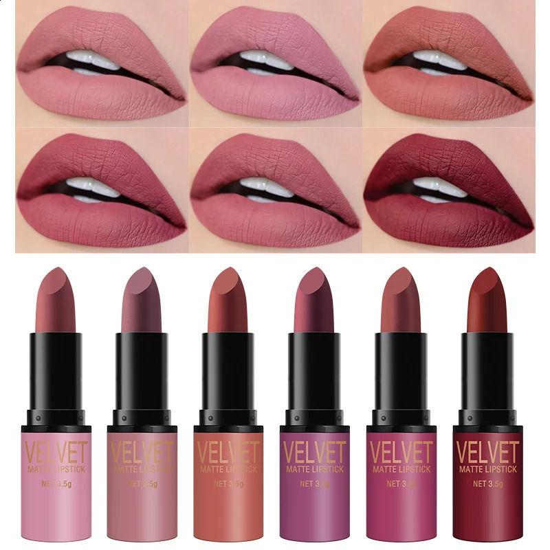 Langmanni matte lipstick set with matte finish waterproof and not easy to stick to cups 6-color gift box lipstick set 260618
