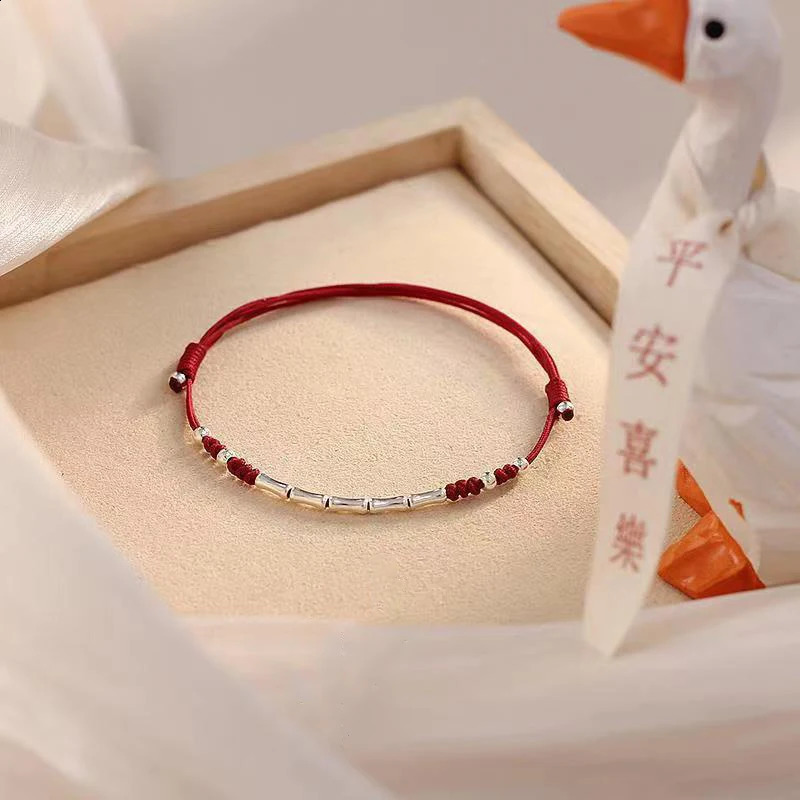 Lucky Bamboo Handmade Braided Red String Bracelet For Women Adjustable Wristband Friends Lovers Gifts 260617 - view 7
