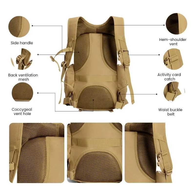 Outdoor Lightweight Hiking New Backpack Multifunctional Cycling Shoulder Bag 50L Large Capacity Tactical Backpack M260626 - view 3