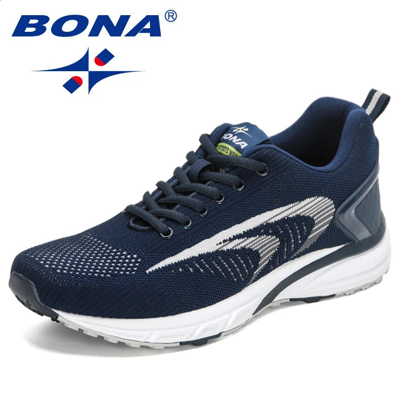 BONA Arrival Outdoor Walking Comfortable Sneakers Lace Up Athletic Shoes For Men Style Men Running Shoes 260626 - view 6