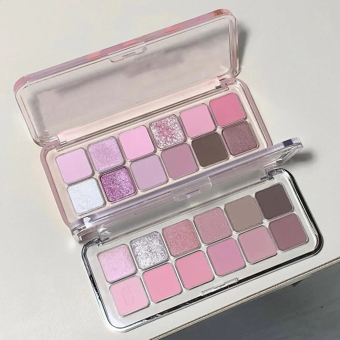 12 Colors Eye Shadow Palette Low-saturated Earth Pink Purple Eyeshadow Glitter Shimmer Matte Lying Silkworm Eye Shadow Makeup 260626 - view 3